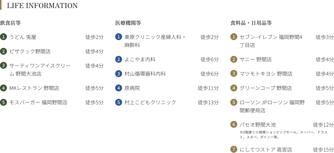 ライフインフォメーション